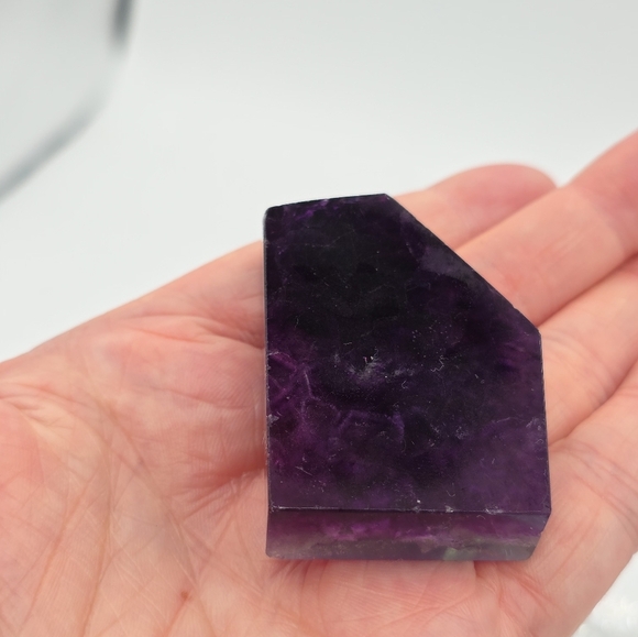 Purple Rainbow Fluorite Crystal Stone Slab - Picture 5 of 10
